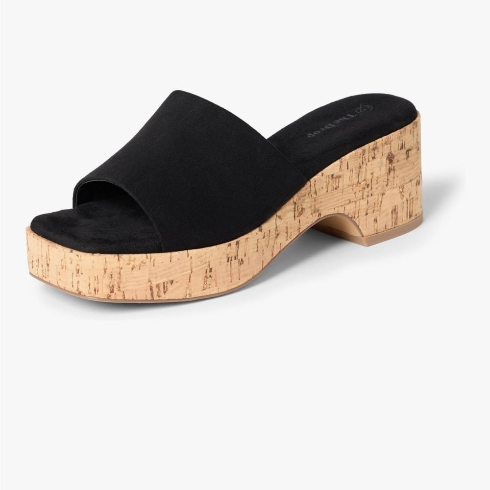 NWT The Drop size 11 Black Platform Slide Sandals